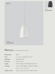 Lustra, Pendul modern design minimalist Nexus 2.0 small, negru 2020563003 DFTP