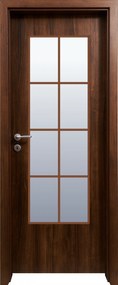 Usa HDF cu toc reglabil din MDF PAL - Colectia VINTAGE 5.4 - Culoare Nuc Toc fix semirotund 90mm, Nuc Clasic, Folie Decor