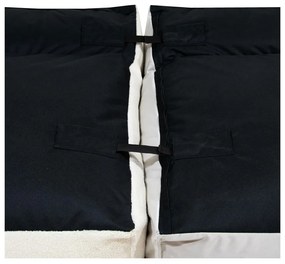 Fotoliu bean bag crem cu tapițerie din țesătură bouclé Mass – SLOWDOWN