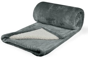 Pătură din microflanel cu imitație de mielușel