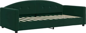 vidaXL Cadru de pat, verde închis, 90x200 cm, catifea