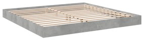 842003 vidaXL Cadru de pat, gri beton, 180x200 cm, lemn prelucrat
