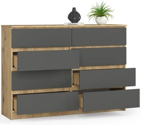 Comodă Keanu III (Stejar artisan + Gri). 1069925