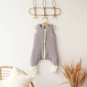 Sac de dormit cu picioare, in cu umplutura 2-2.5 Tog, tot parcusul anului, Grey, 74 80, 1-2 ani