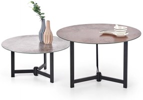 Set 2 mese de cafea Twins - d 70-60 x h 43-30 cm
