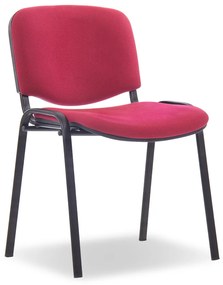 Scaun de conferinta Viva, picioare negre, rosu