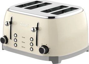 Prajitor de paine Retro Zilan ZLN1214, 4 felii de paine, 1500W, 6 trepte, dezghetare, reincalzire, picioruse antiderapante