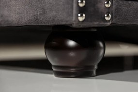 Canapea clasica stil englezesc Chesterfield 3 locuri, gri