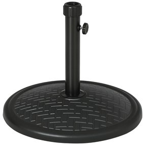 Outsunny Bază pentru Umbrelă cu Buton Reglabil, Ø46x34 cm, Negru | Aosom Romania