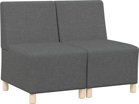 vidaXL Unitate Sofa Modulară Fără Brațe 2 pcs Gri închis
