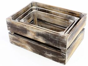 Cutie din lemn VINTAGE DIVERO maro - 51 x 36 x 23 cm