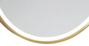 Lampă de perete modernă auriu cu LED IP44 cu oglindă - Miral