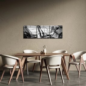 Tablou - 3D model mașina (cu ceas) (90x30 cm)