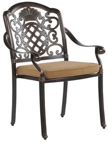 Set de masă pentru grădină SALIO (metal) (maro) (pentru 4 persoane). 1019204