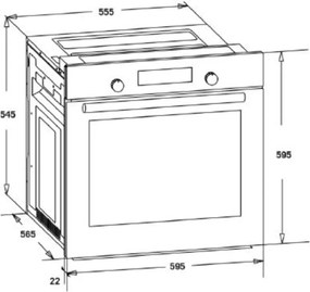 Cuptor încorporat HOMEFORT HSB64DGB cu 9 funcții, 80 L, curățare cu abur