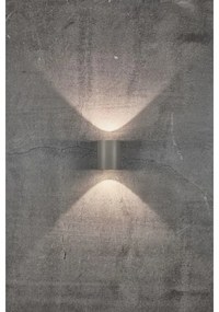 Nordlux - Aplică LED de exterior CANTO 2xLED/5,5W/230V IP44 gri