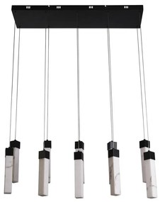 Lustra cu 10 pendule LED design modern Moonbeam