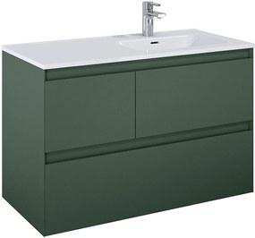 Elita Split dulap 100x45.8x63.5 cm sub chiuveta pe perete verde 169012