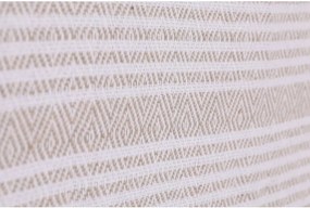 Cuvertură din bumbac pentru pat dublu Galina Beige White, 220 x 240 cm, bej deschis