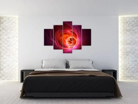 Tabloul modern cu abstracțiune roz (150x105 cm)