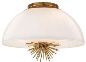 Lustră pe tijă Quoizel STARING-3P-DG-OPAL STARING 3xE14/40W/230V d. 45,7 cm auriu