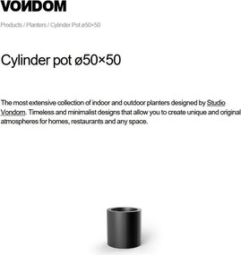 Ghiveci plante design decorativ modern exterior / interior CYLINDER POT 50x50cm