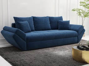 Canapea extensibilă dumonde cu ladă de depozitare si sezut confortabil din spuma high-density, Loana Zoom Blue 250x100 cm