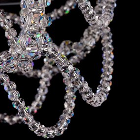 Lustra moderna Vision, eleganta, design LUX acoperita cu cristale ROSÉE BELL
