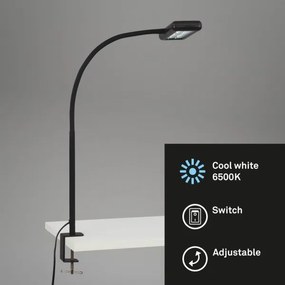 Lampă LED flexibilă de masă cu clemă Brilo TRASNA LED/7,5W/230V negru