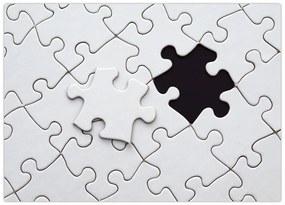 Tablou pe sticlă cu puzzle (70x50 cm)