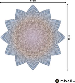Autocolante de perete - Mandala albastru -maro