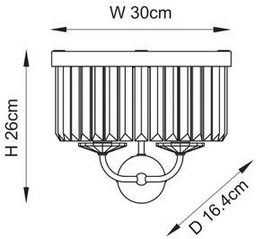 Aplică Endon 106450 CHESTERFIELD 2xE14/6W/230V alamă
