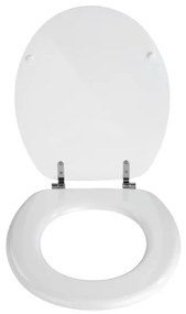 WENKO Capac WC VALENCIA 43x36 cm alb/argintiu 154008100-WC