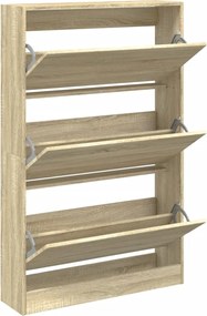 vidaXL Pantofar, stejar sonoma, 80x21x125,5 cm, lemn compozit