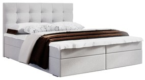Pat matrimonial Boxspring 180 cm Fade 2 (bej) ( cu saltea și sp. depozitare). 1046500