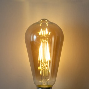 Set de 5 becuri LED E27 dimabile ST64 sticlă fumurie 5W 450 lm 2700K