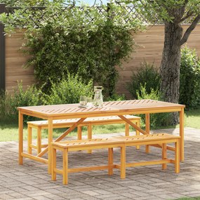 vidaXL Set de dining pentru grădină din lemn masiv de acacia