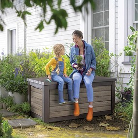 Cutie de grădină din plastic Decocoat 630 L frasin