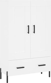 vidaXL Dulap înalt, alb, 69,5x31x115 cm, lemn prelucrat