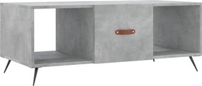 vidaXL Măsuță de cafea, gri beton, 102x50x40 cm, lemn prelucrat