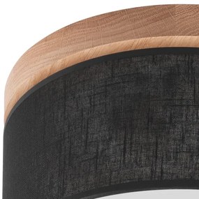 Plafonieră BELLADONNA Brilagi 1xE27/15W/230V d. 30 cm negru/stejar