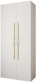 Dulap de haine 110 cm Carmela 40-2 (alb + Auriu). 1126550
