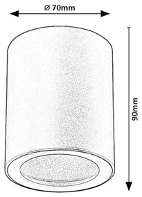 Spot aplicat pentru baie, Protectie IP44 Koven negru