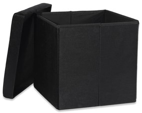 Taburet pliabil negru ZAREX VELVET L