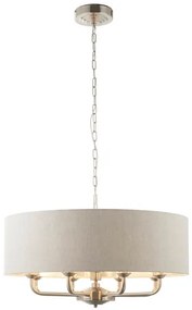 Lustră pe lanț Endon 99152 HIGHCLERE 8xE14/40W/230V gri/crom mat