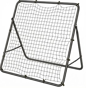 SPORTNOW Plasă de respingere pliabilă rebounder pentru fotbal cu unghi reglabil în 5 niveluri cu tub din oțel 120x73x112 cm Negru | Aosom Romania