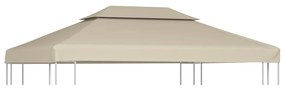 vidaXL Copertină de rezervă acoperiș pavilion, bej, 3x4 m, 310 g/m²