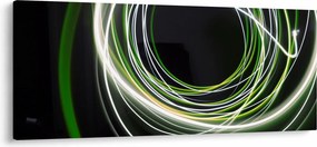 Obraz cu linii verzi (120x50 cm)