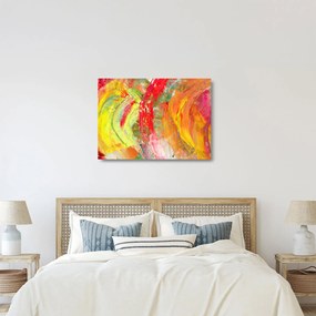 Tablou pe sticlă cu abstracție- pictura (70x50 cm)
