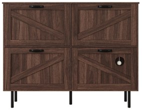 Pantofar cu 3 clapete, cu raft pentru jucării pentru animale de companie, 120x28x92 cm, Maro